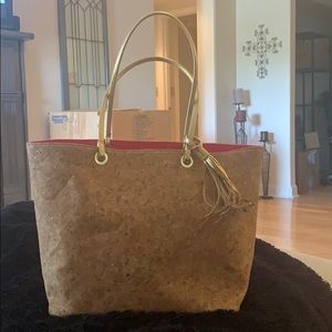 Mud Pie cork shoulder bag